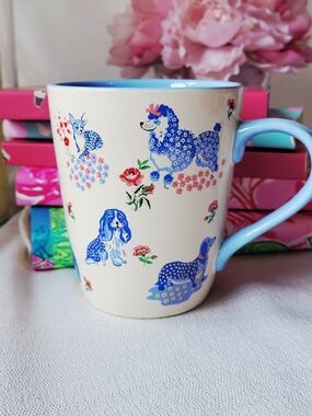 Cath Kidston Blue Floral Dog Ceramic Teacup